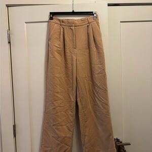 Abercrombie & Fitch Women's Camel Wide Leg Pants